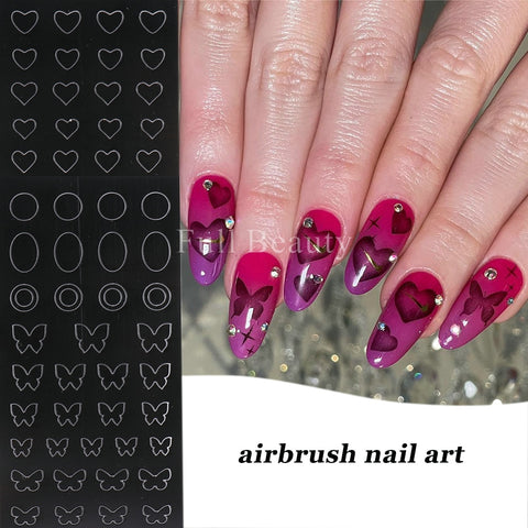 New Heart Butterfly Star Nail Stickers