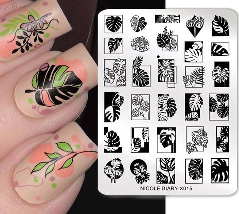 New Flower Stripe Design Stamping Plates