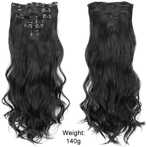 New Long Straight Clip In Hairpiece Hair Extensions