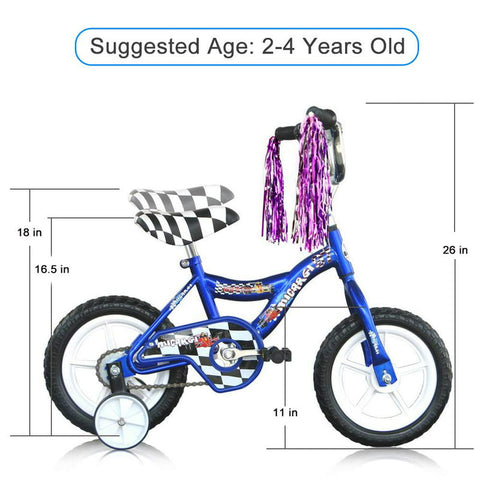 WonderWheels 12" 's Beginner Bicycle -  Blue