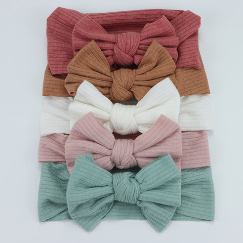 5pcs/Lot Cable Knit Bow Baby Headbands