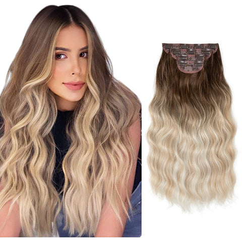 4pcs/set Synthetic Long Wavy Clip In Hair Extensions