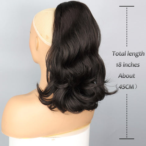 2 Plastic Comb Drawstring Ponytail Hair Extension