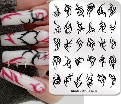 New Flower Leaves Nail Stamping Plates