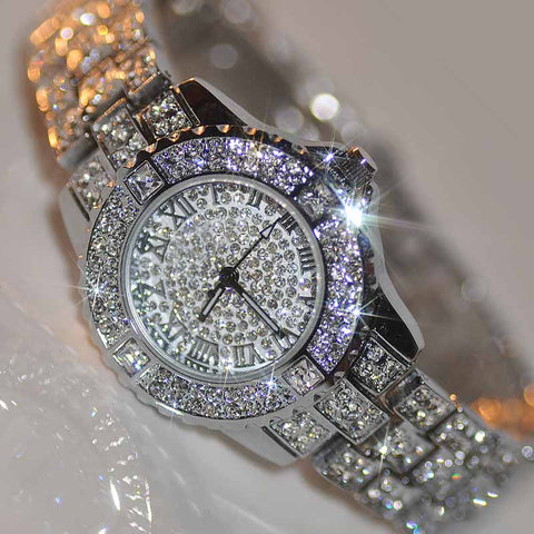 Women Luxury Diamond Steel Watches