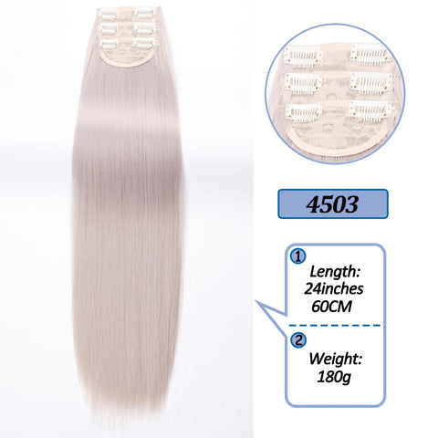 New Long Straight Clip In Hairpiece Hair Extensions