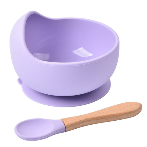 Baby Silicone Feeding Bowl With Spoon