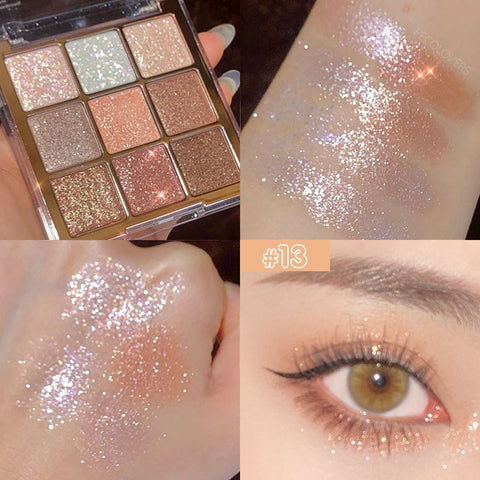 New 9 Colors Glitter Eyeshadow