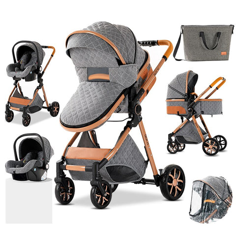 Baby 3 in 1 High Landscape Stroller