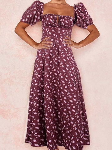 Women Floral Print Long Dress