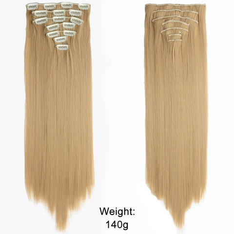 New Long Straight Clip In Hairpiece Hair Extensions