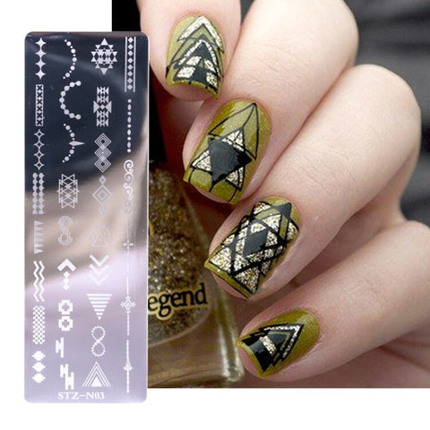New Nail Stamping Lace Petals