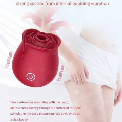 Flower Shape Sucking Vibration Toy Vibrator Sucker