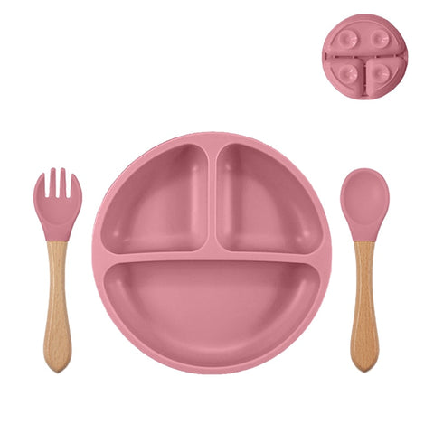 Baby Silicone Plate Spoon Set
