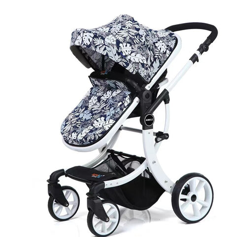 New Leather 2 in 1 Baby Stroller