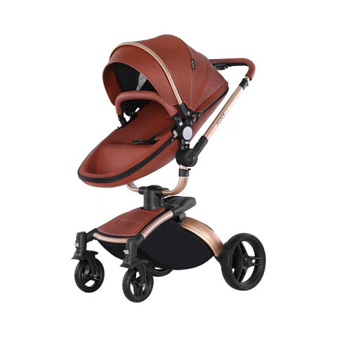 Newborn Carriage PU leather High Landscape Stroller