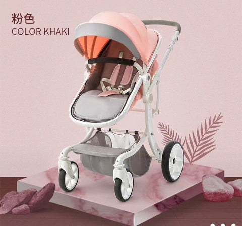 New Leather 2 in 1 Baby Stroller