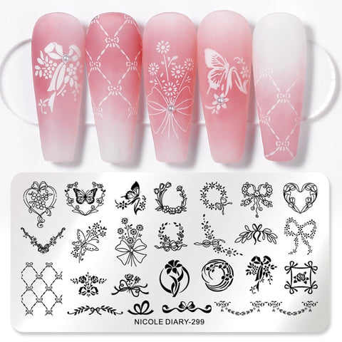 New Flower Leaves Nail Stamping Plates
