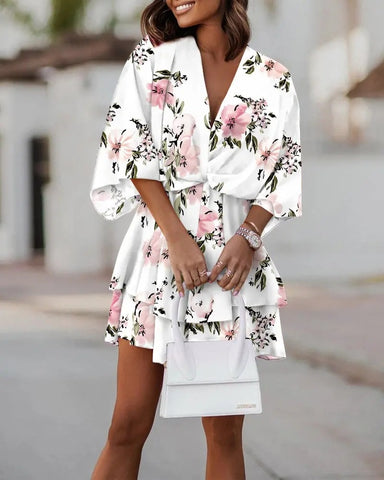Women Sexy V Neck Mini Dresses