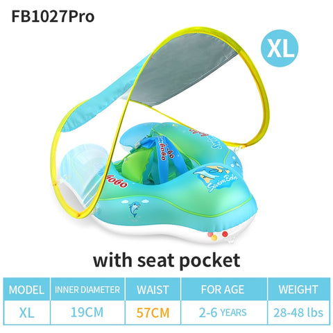 Baby Float With Canopy Swimming Ring