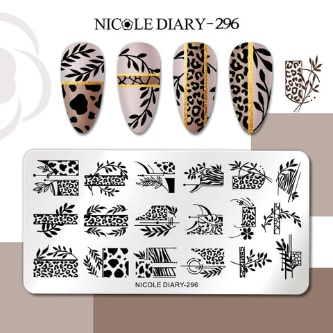 New Flower Leaves Nail Stamping Plates