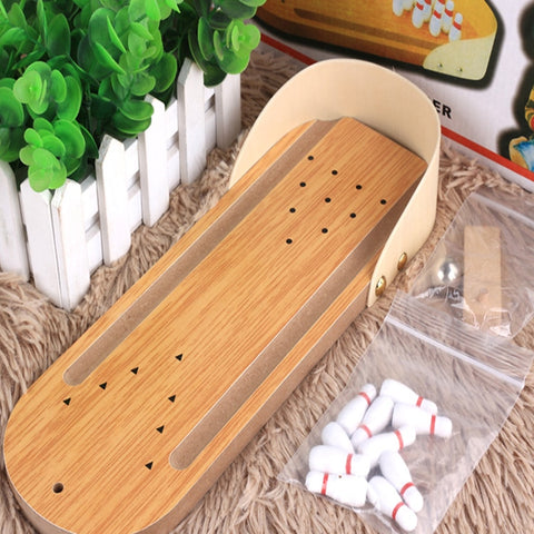 New Wooden Mini Desktop Bowling Game Toy