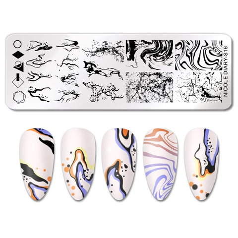 New Stainless Steel Loving Heart Nail Stamp Stencil