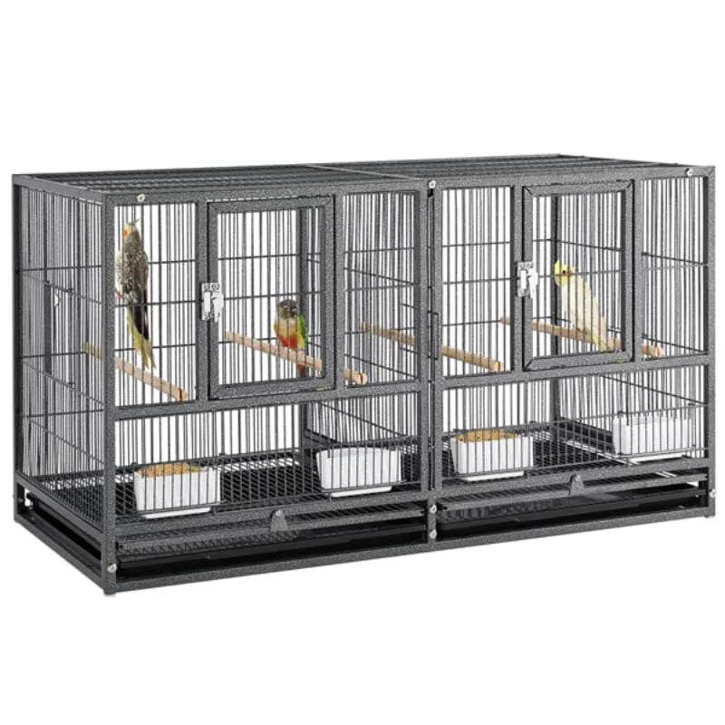 18" H Stackable Divided Breeder Meatal Bird Cage