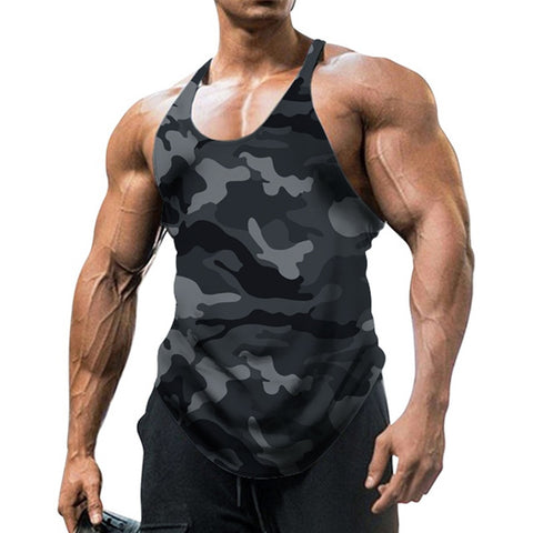 Men Camouflage Summer Fitness Tank Top