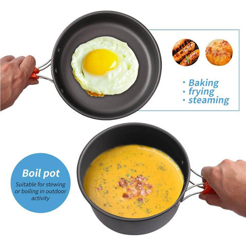Aluminum Portable Outdoor Tableware Cook set