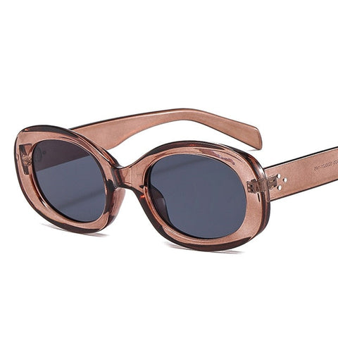 Summer Vintage Small Square Frame Oval Sunglasses