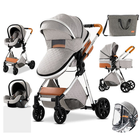 Baby 3 in 1 High Landscape Stroller