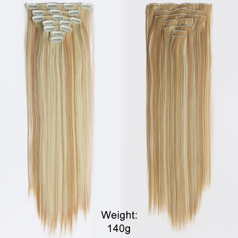 New Long Straight Clip In Hairpiece Hair Extensions
