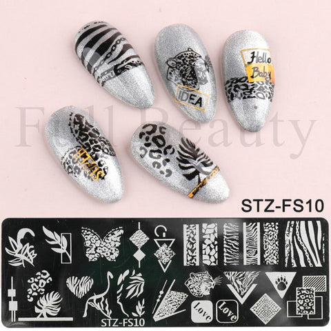 New Nail Charm Mold Stencil Tools