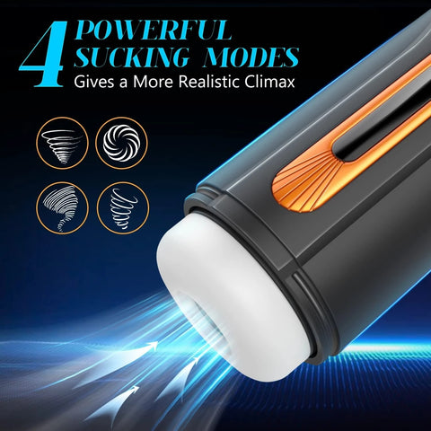 6 IN 1 Masturbation for Men Automatic Telescopic Sucking Blowjob