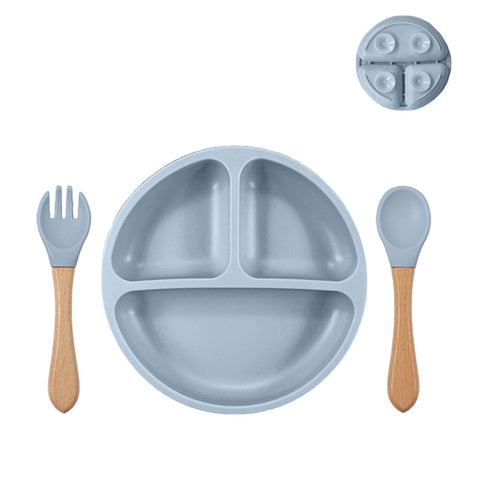 Baby Silicone Plate Spoon Set