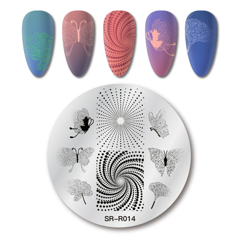 New Square Round Nail Stamping Plates