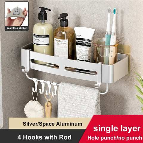 Aluminum Shower Corner Caddy Storage Shelf