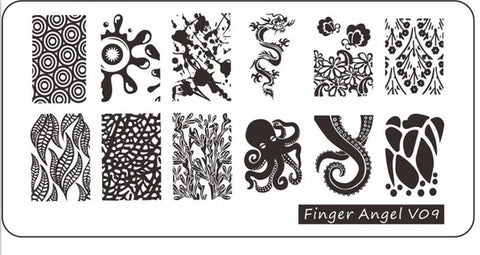 1Pcs Alphanumeric Nail Art