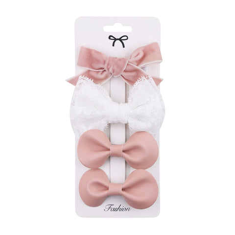 4Pcs/Set Baby Bows Hair Clips