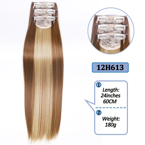New Long Straight Clip In Hairpiece Hair Extensions