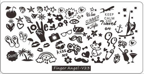 1Pcs Alphanumeric Nail Art