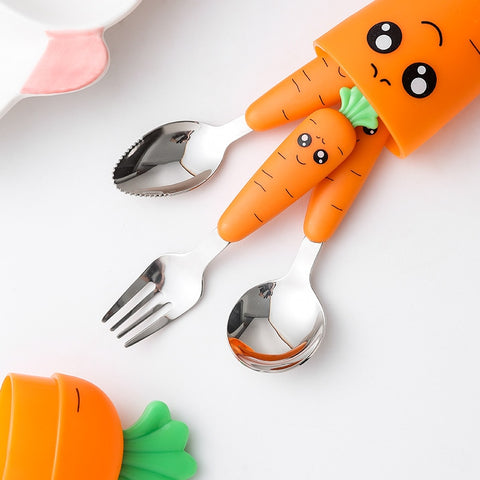 Children Carrots Tableware Set