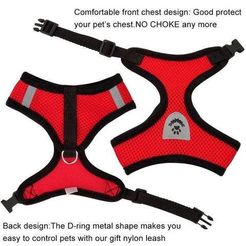 Adjustable Cat Dog Harness Leash