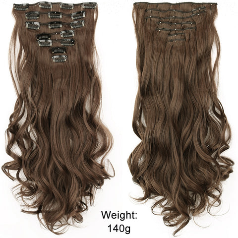 New Long Straight Clip In Hairpiece Hair Extensions