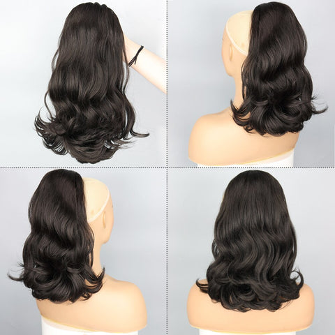2 Plastic Comb Drawstring Ponytail Hair Extension