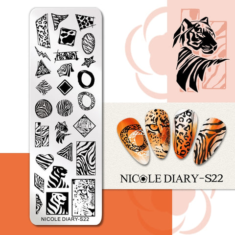 New Marble Abstract Geometry Nail Stamping Plates