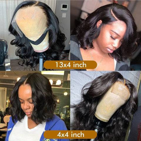 13x4 Transparent Lace Frontal Wig Brazilian Human Hair