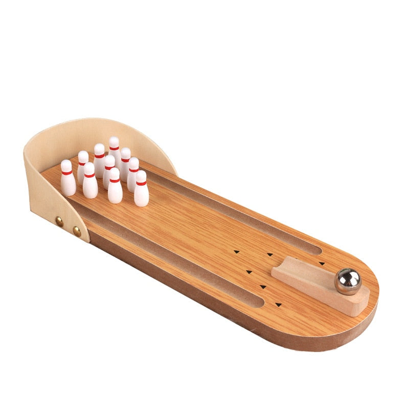 New Wooden Mini Desktop Bowling Game Toy