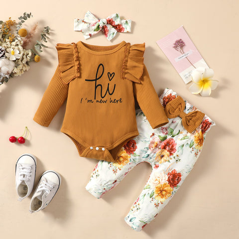 Newborn Infant Autumn 3Pcs Set
